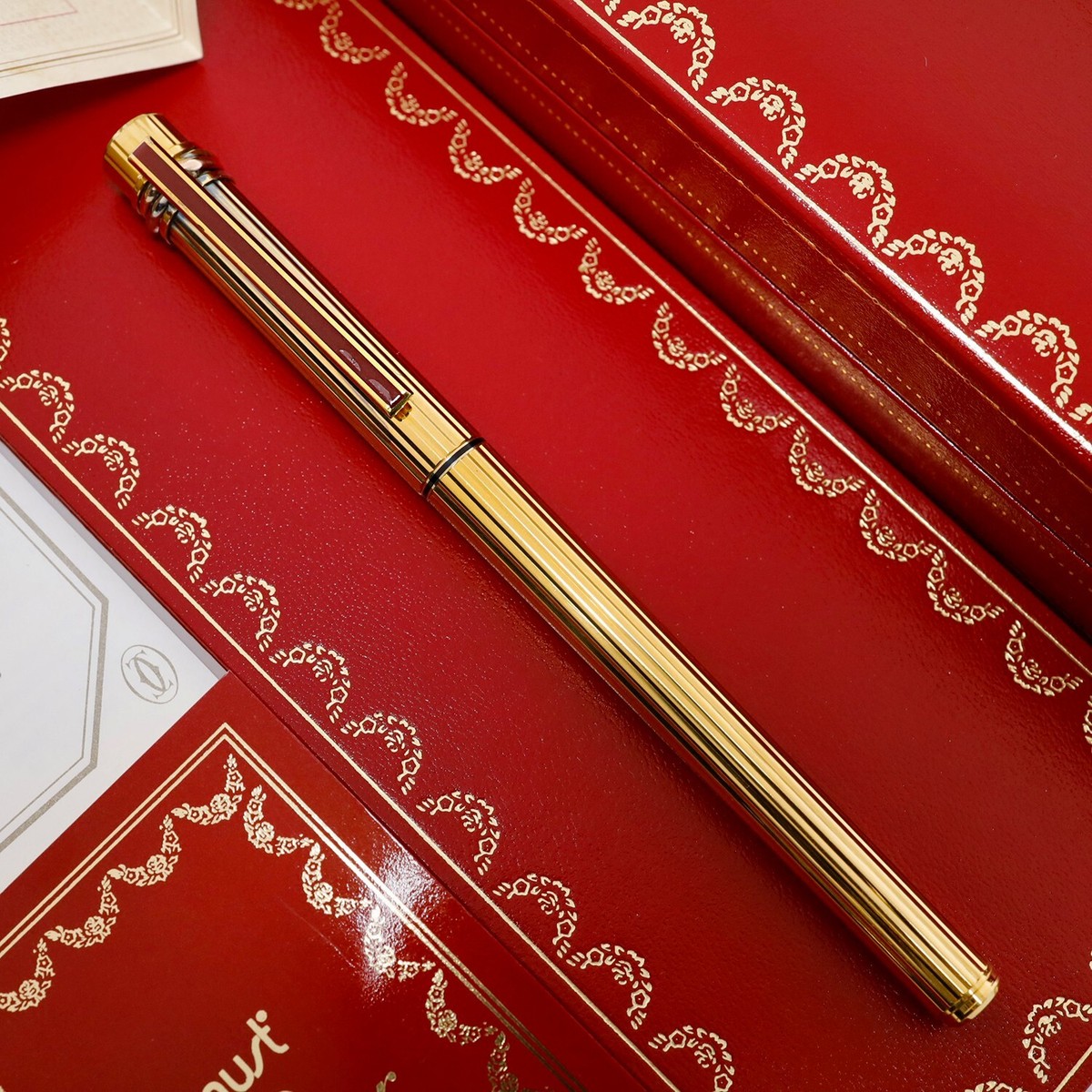 Cartier カルティエ ボールペン レッド ゴールド ボックス付き Cartier