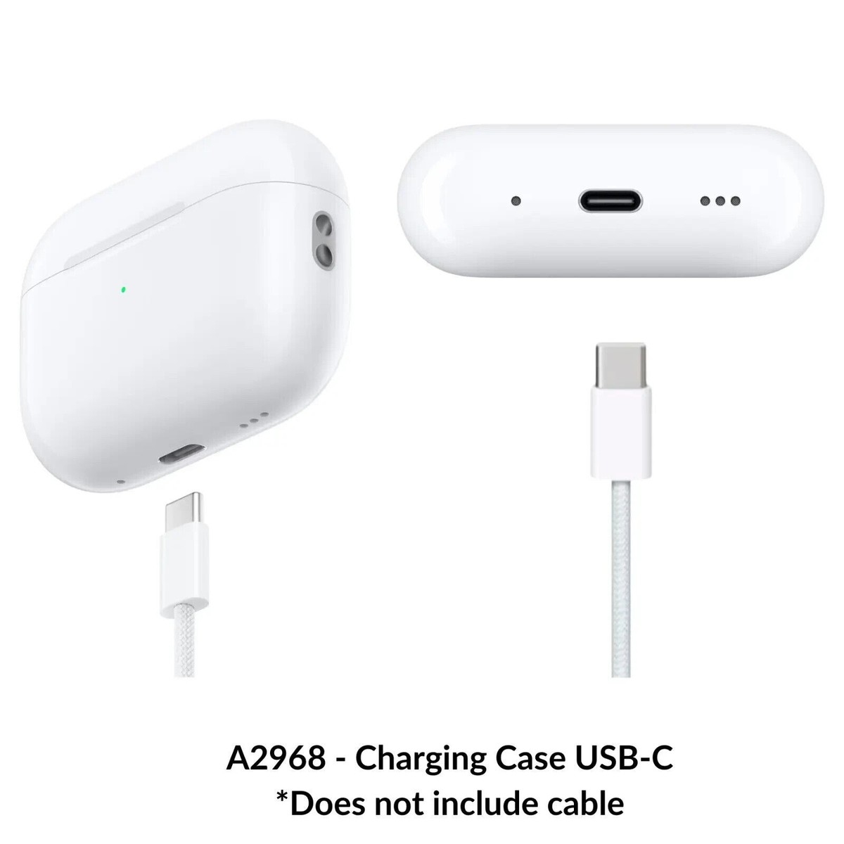 Apple AirPods Pro 2nd Gen | Bluetooth | White | Replacement USB-C