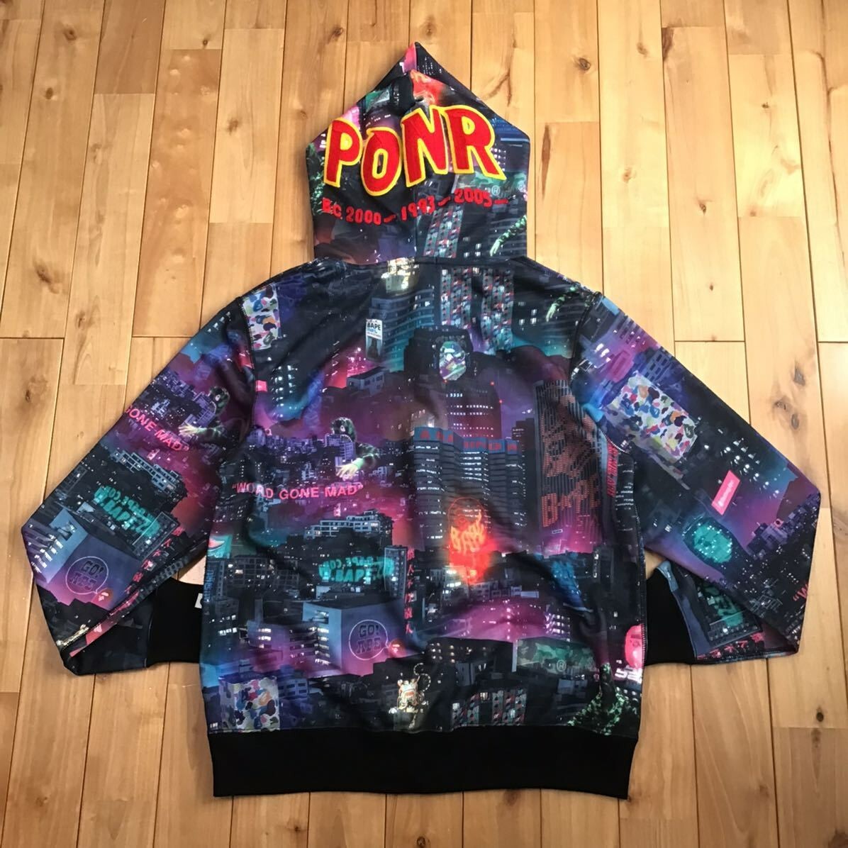 BAPE NEON TOKYO Shark full zip hoodie A Bathing Ape Size XL | eBay