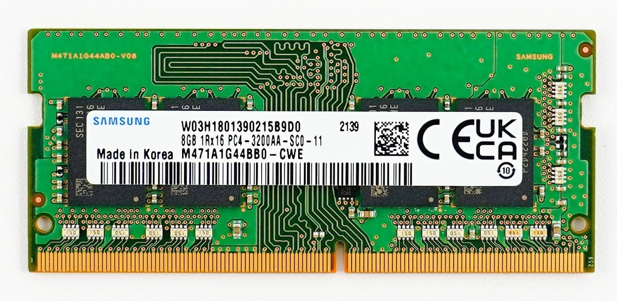 Samsung 8GB DDR4 SODIMM 3200 MHz PC4-25600 Laptop RAM