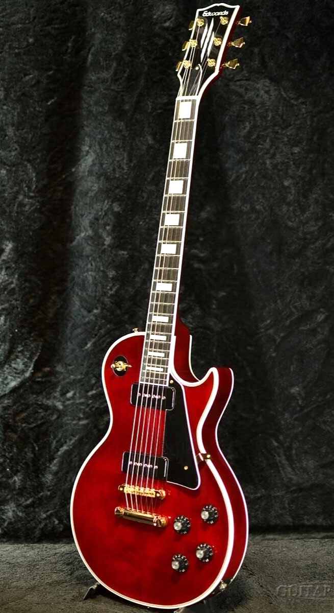 Edwards E-LP-CTM/P P90 Cherry Les Paul Type Electric Guitar From