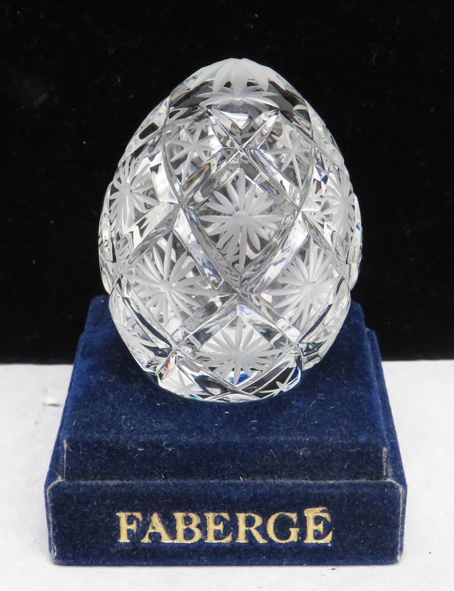 FABERGÉ クリスタル卵型彫刻ファベルジェ FABERGE ガラス瓶 楽天市場