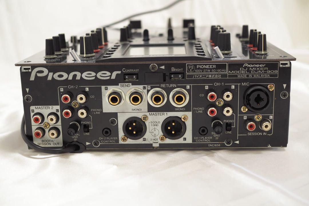送料込 pioneer djm 909 2ch最高峰djミキサー ジャンク扱い 中古品の