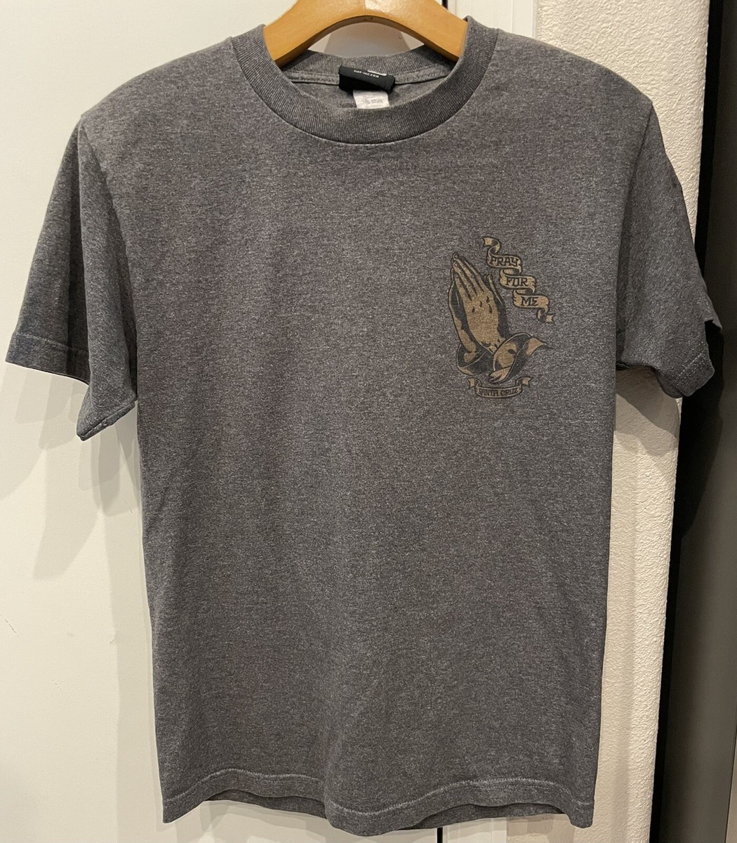 VINTAGE Santa Cruz NHS Pray for Me Jason Jessee T-shirt Gray Mens