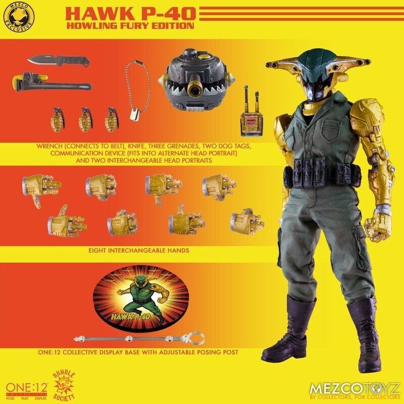 Mezco one:12 Hawk P-40 Howling Fury Edition Action Figure 1/12th