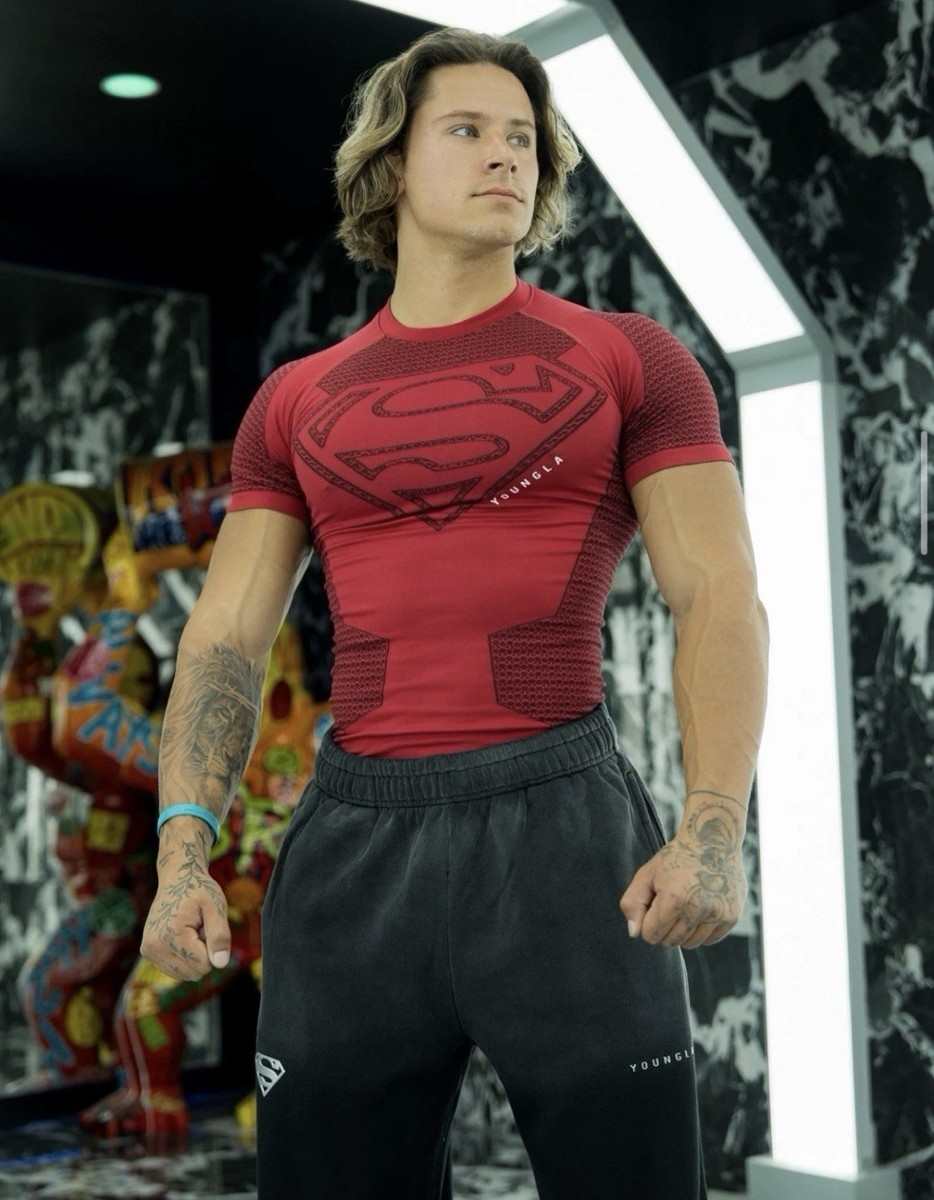 youngLA SupermanコンプレッションウェアMサイズ スーパーマン