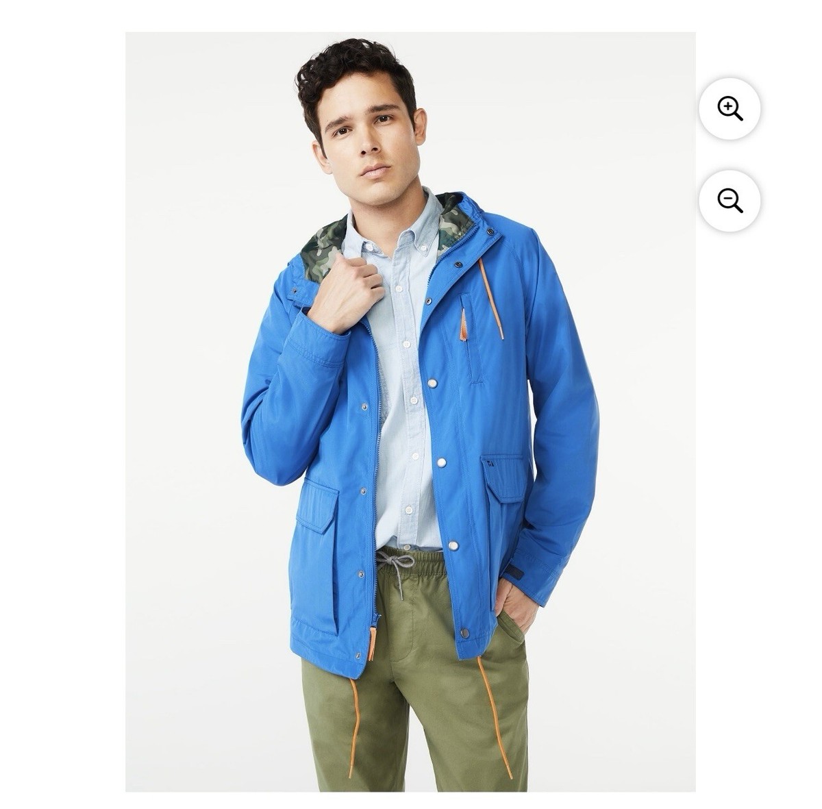 Free Assembly Sz L Men's Blue Water Resistant Mountain Parka NWT