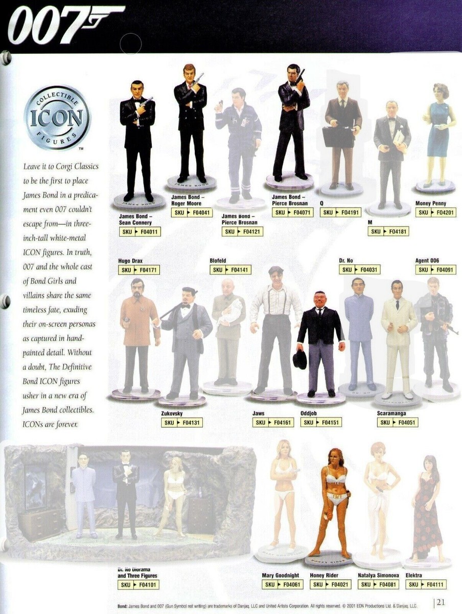 James Bond CORGI ICON White metal Hand Painted 3