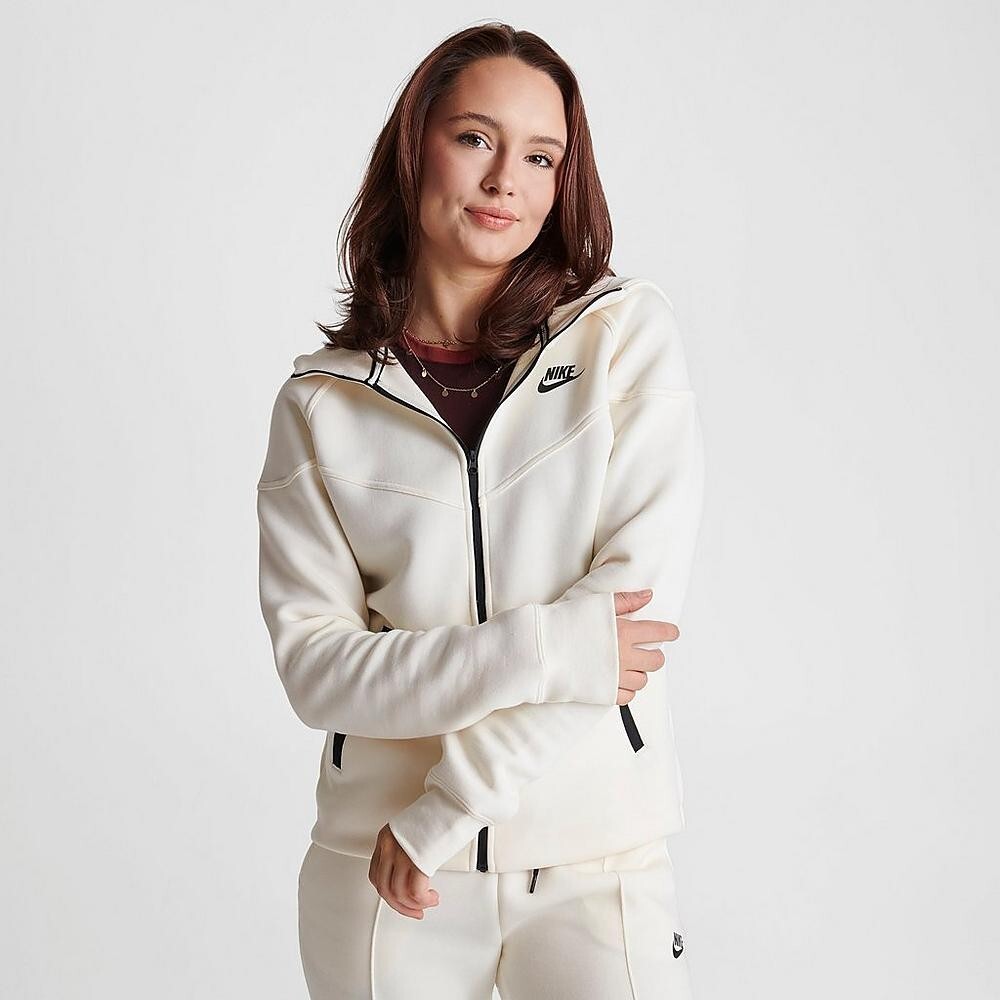 Nike Sportswear Tech Fleece Windrunner Zip Hoodie White Women Sz M