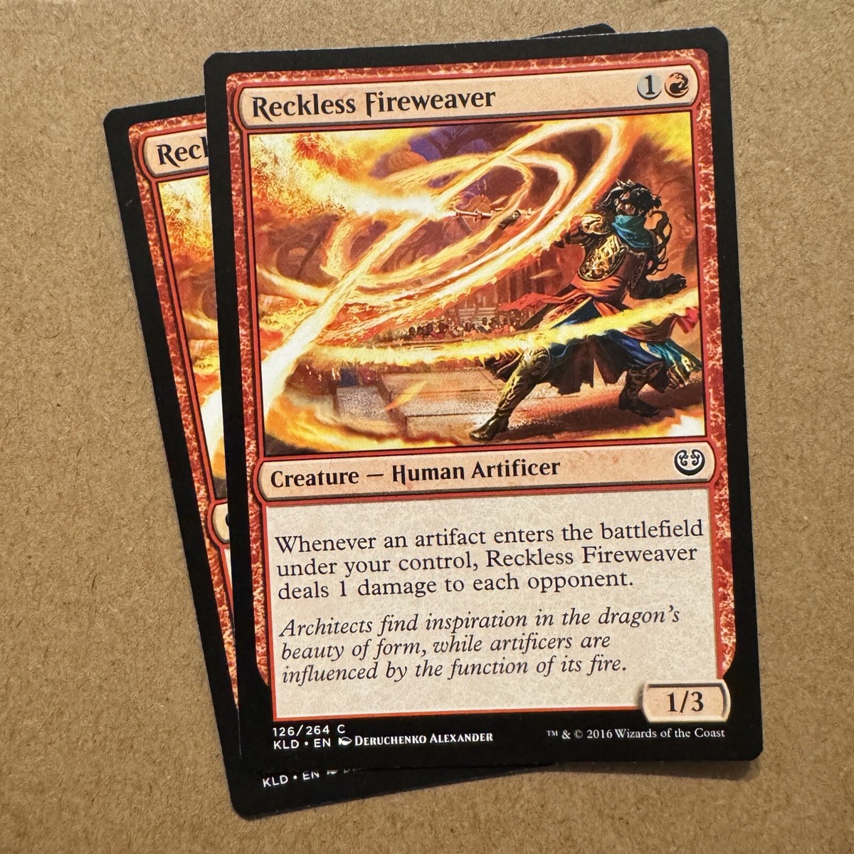 MTG ~ 2x ~ Reckless Fireweaver ~ KLD Kaladesh ~ #126 ~ English
