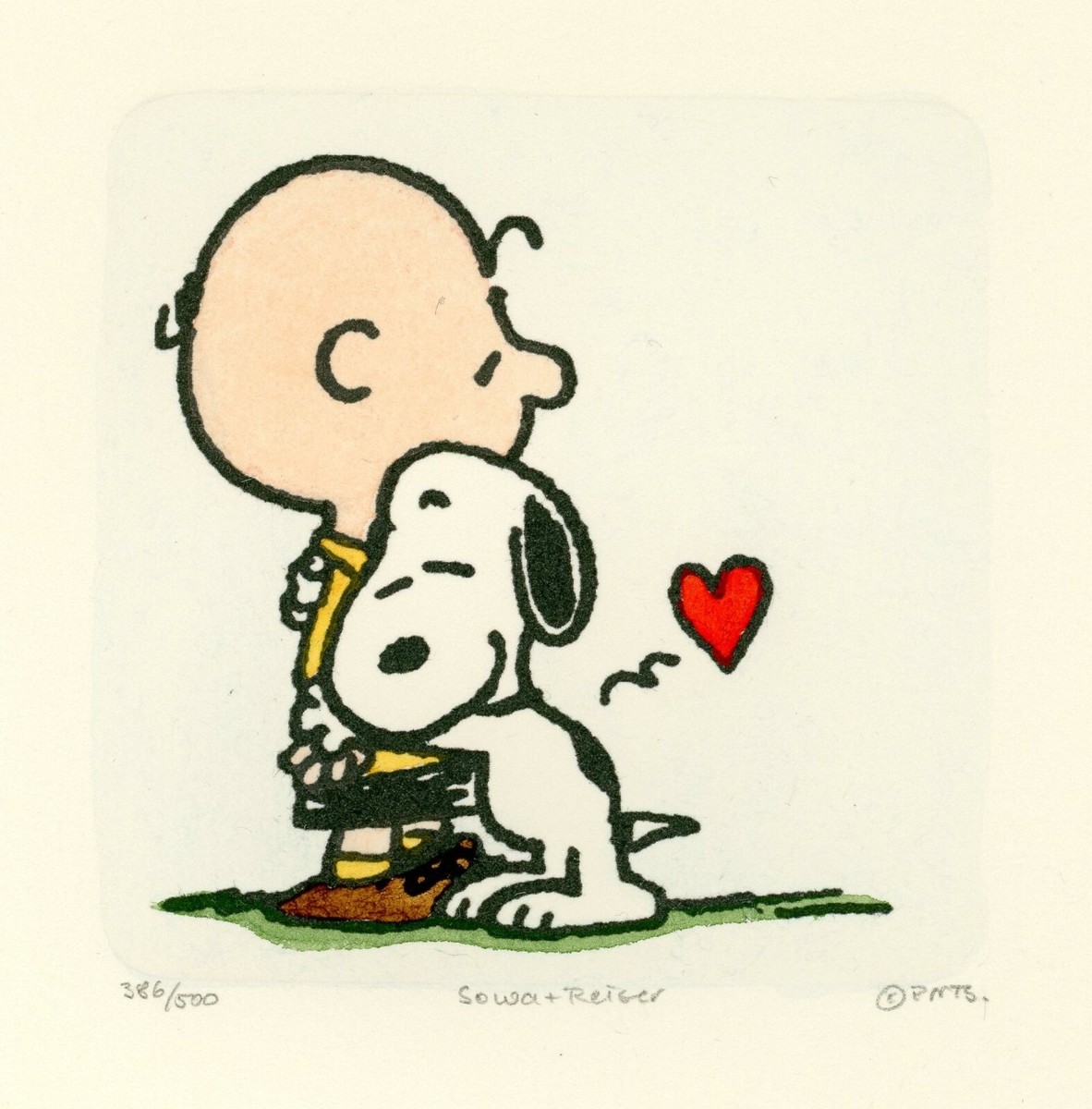 Snoopy + Charlie Brown Peanuts Sowa & Reiser #D/500 Hand Painted