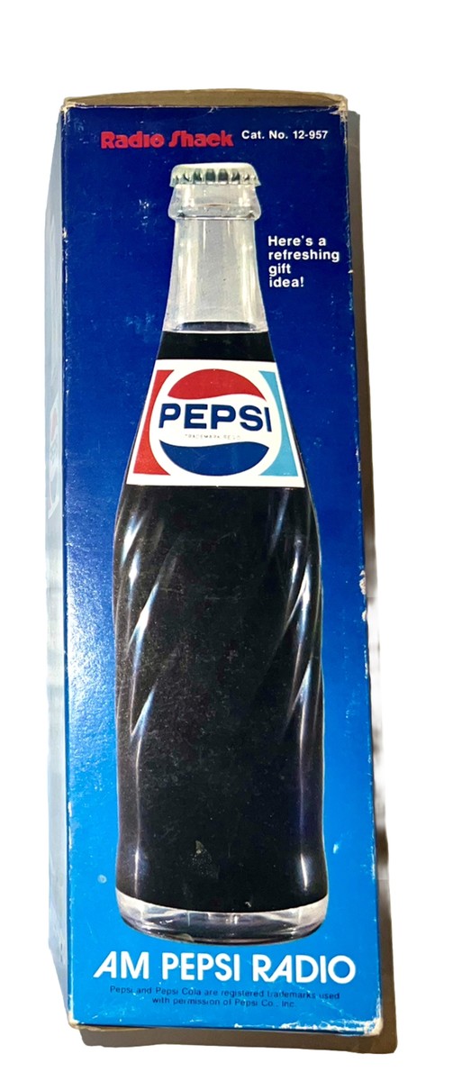 Vintage Pepsi Bottle Novelty Transistor Radio By Radio Shack, Cat