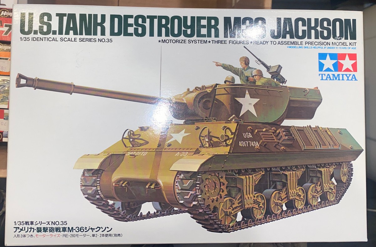 Tamiya U.S. Tank Destroyer M36 Jackson Kit No. 30035 Motorized