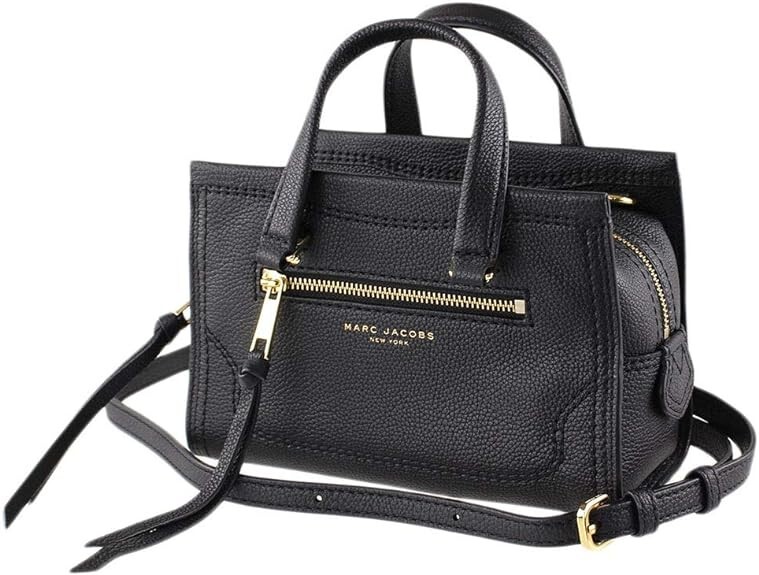 MARC JACOBS Mini Cruiser Black Pebbled Leather Bag With Sling