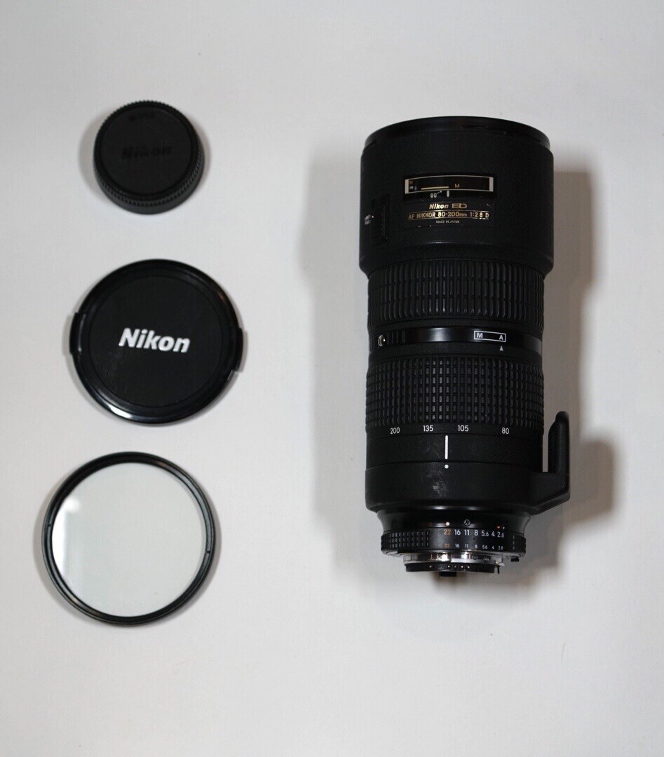 Nikon AF Zoom Nikkor 80-200mm f/2.8D ED Dual Rings MK III W/ Lens