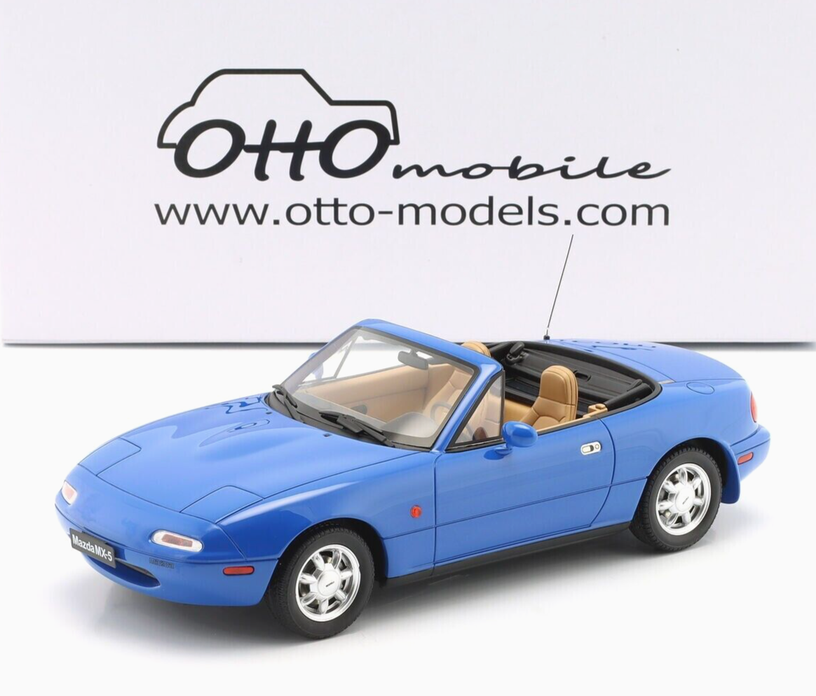 1/18 Mazda MX-5 Miata Spider 1990 (Blue) Resin Model Car by Otto
