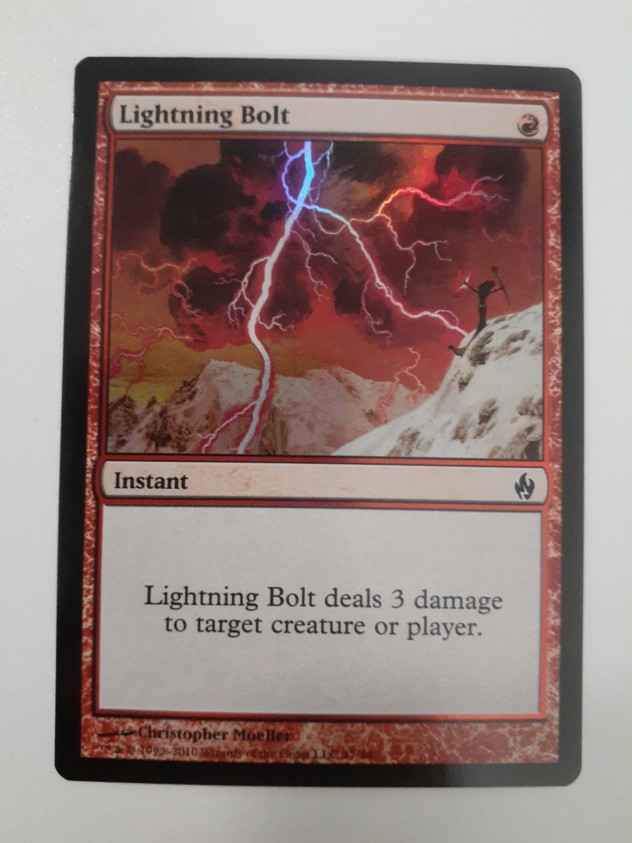 MTG Bling - Foil - Lightning Bolt - Premium Deck Series Fire