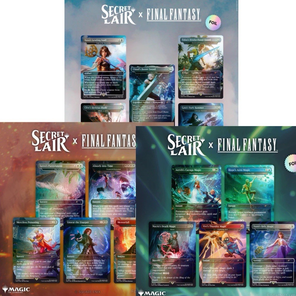 英語 Foil】3種 SecretLair FINAL FANTASY SecretLair x FINAL FANTASY
