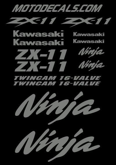 Graphics Sticker Decal Kit for ZX11 Ninja 1100 Upper Tank Fairing