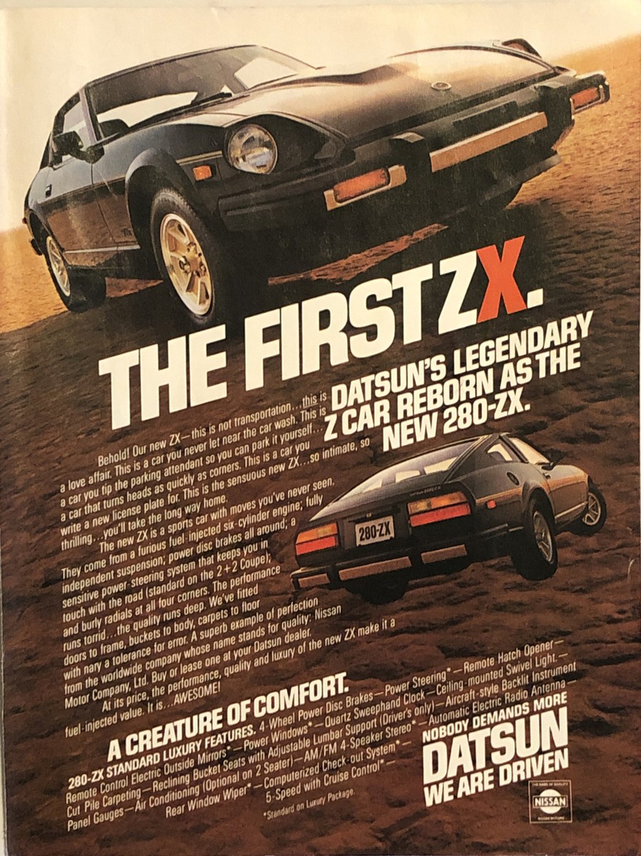 1979 Datsun 280-ZX VTG 1970s PRINT AD The First ZX - Legendary Z