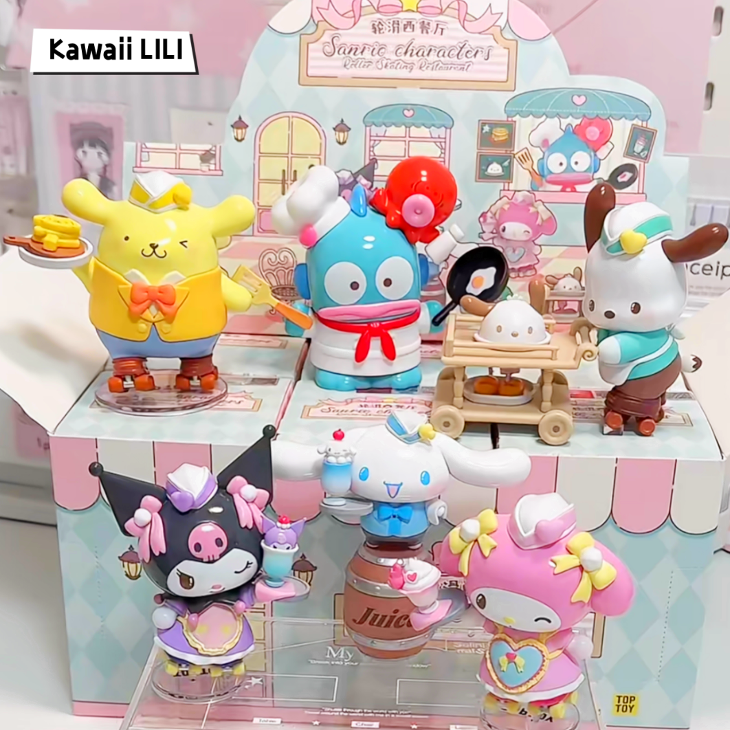 TOPTOY Sanrio Roller Skating Restaurant Series Confirmed Blind Box