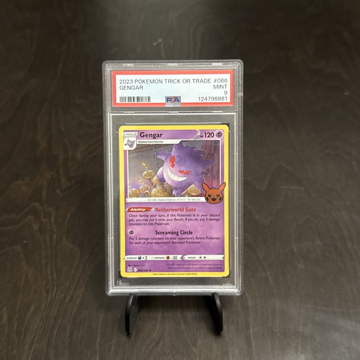 PSA9 ゲンガー/Gengar 旧裏 holo ポケモンカード 化石の秘密 PSA9