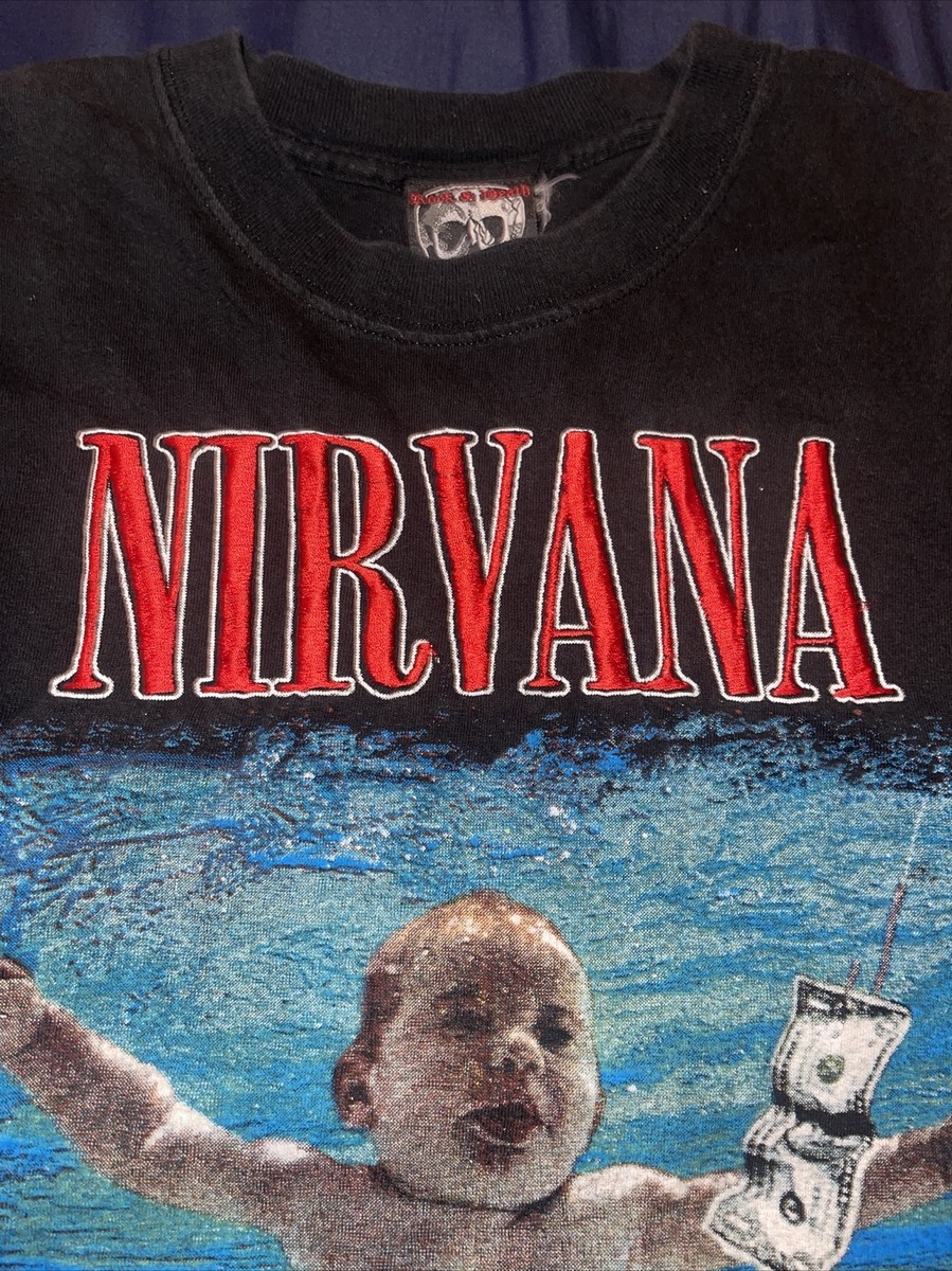 Vintage 90s Nevermind Nirvana Portrait Album T-Shirt( Rock Death