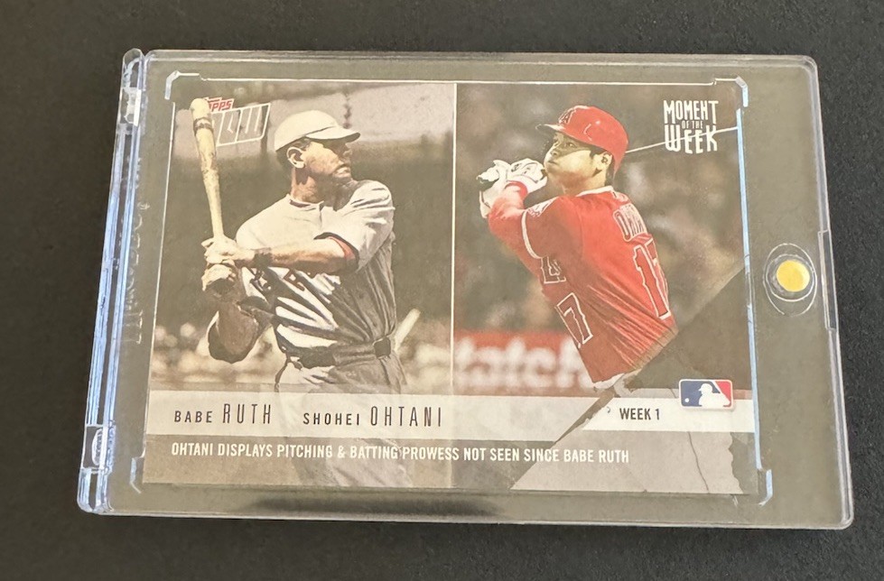 大谷翔平&B.ルース Moment of the Week #MOW1 PSA9 大谷翔平&B.ルース