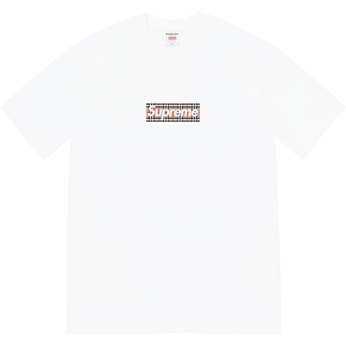 Supreme Burberry Box Logo Tee White SIZE MEDIUM SEALED BRAND NEW