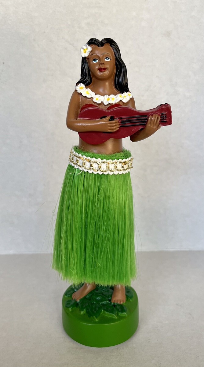 Dancing Hawaiian Grass Skirt Dashboard Hula Girl Bobble Doll Car
