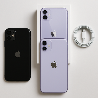 Apple iPhone 11 64GB Fully Unlocked GSM/CDMA -Purple/Black