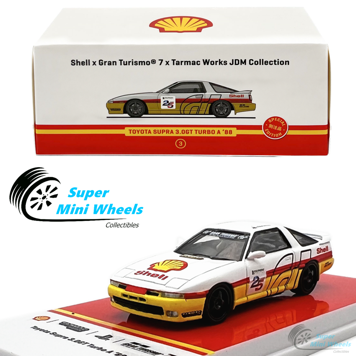 Tarmac Works 1:64 - 88' Toyota Supra 3.0GT Turbo A Shell Gran
