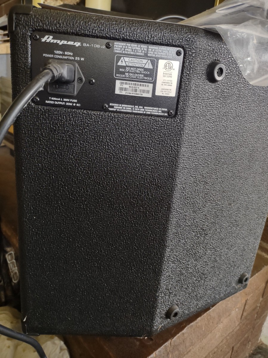Ampeg BA-108 v2 Combo Practice Bass Guitar Amplifier - 25 Watts