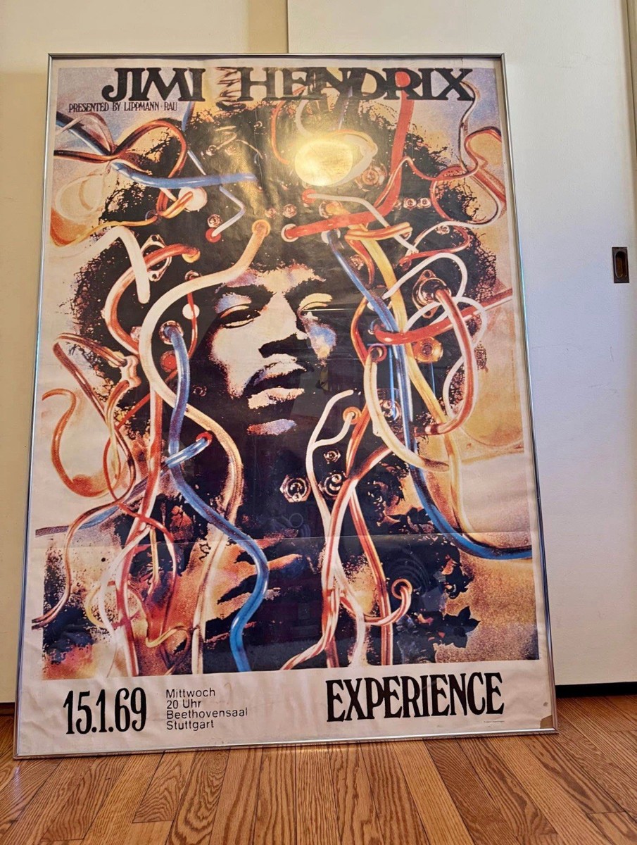 Rare Vintage ORIGINAL 1969 Gunther Kieser Jimi Hendrix Giant