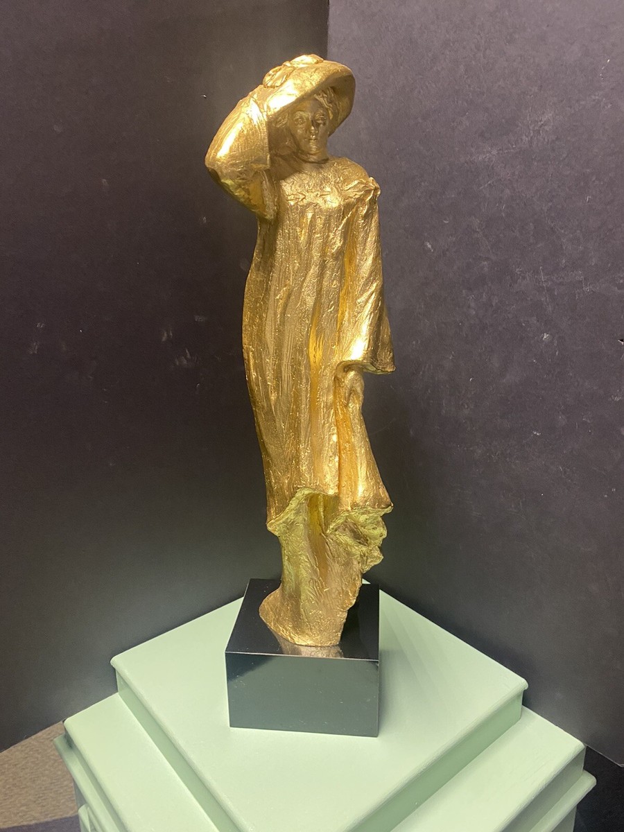Original Austin Prod Inc 1980 Gold Lady Sculpture | eBay