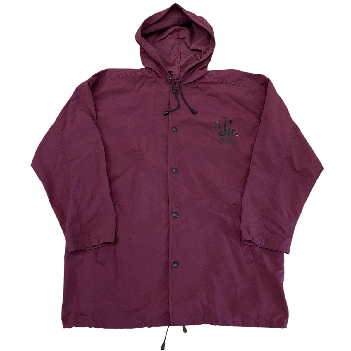 Vintage Stussy Crown Logo Jacket 90s Made In USA Sz Medium GRAIL