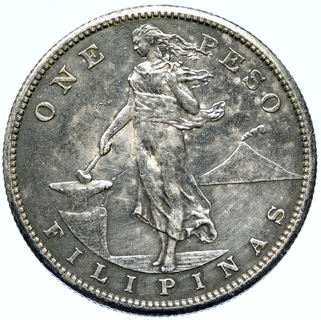 1908-S 年 アメリカ領フィリピン女性立像 火山 乙女PCGS鑑定