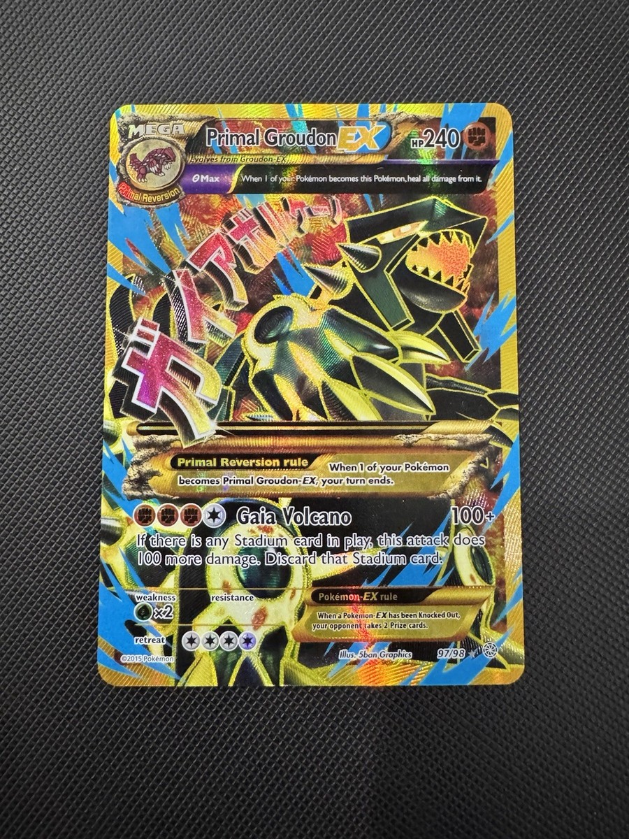 PSA8】ゲンシグラードンEX 英語 97/98 Primal Groudon PSA8】ゲンシ