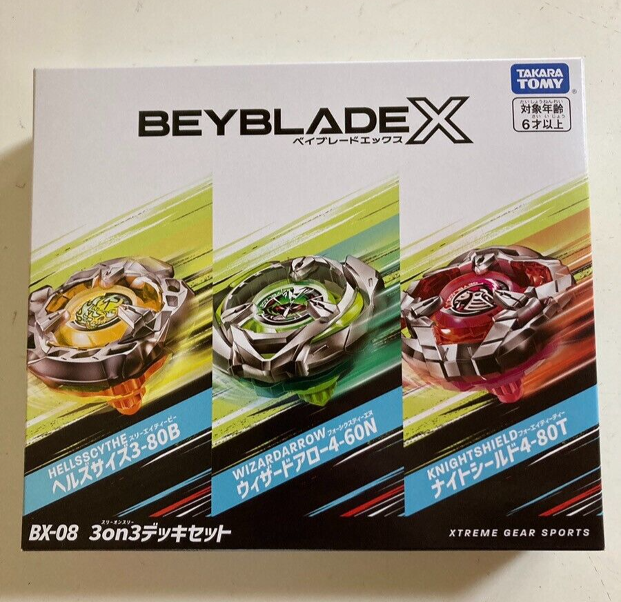 Beyblade X BX-08 Battle 3on3 Deck Set Xtreme Gear Sports Takara