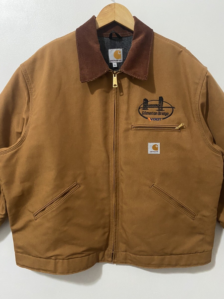 NWOT Carhartt Detroit Jacket Brown/Tan Size XL Wool Blanket Linen