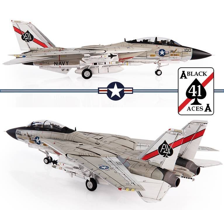 F-14A Tomcat USN VF-41 Black Aces, AJ100, USS Nimitz, JC Wings JCW