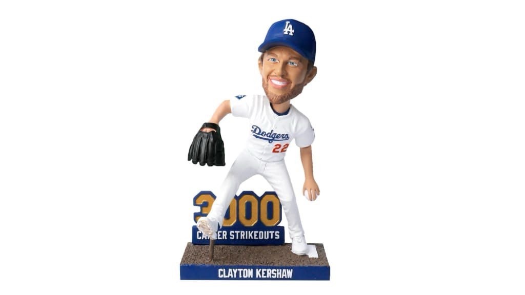 👑⚾️ Clayton Kershaw 3000 Strikeout LA Dodgers Bobblehead 9/20
