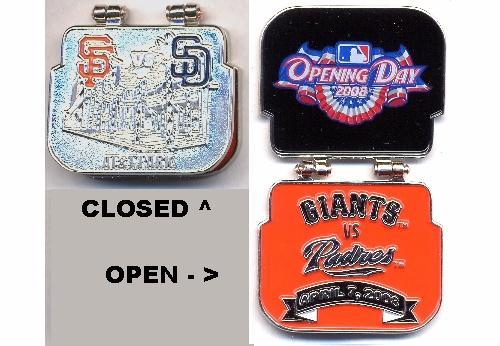 SF Giants Opening Day Pin Choice 34 Pins Various Years, Opponents