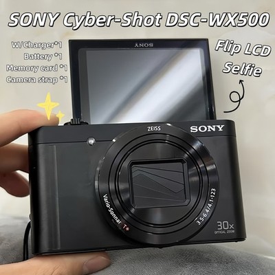 SONY Cyber-Shot DSC-WX500 18.2MP Digital Camera Black English