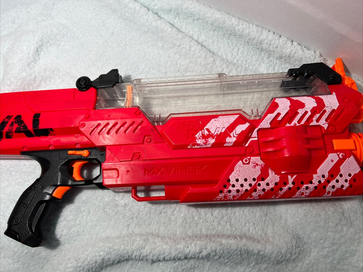 NERF Rival MXVII 10K Red Blaster WORKS No Charger or Ammo Hasbro