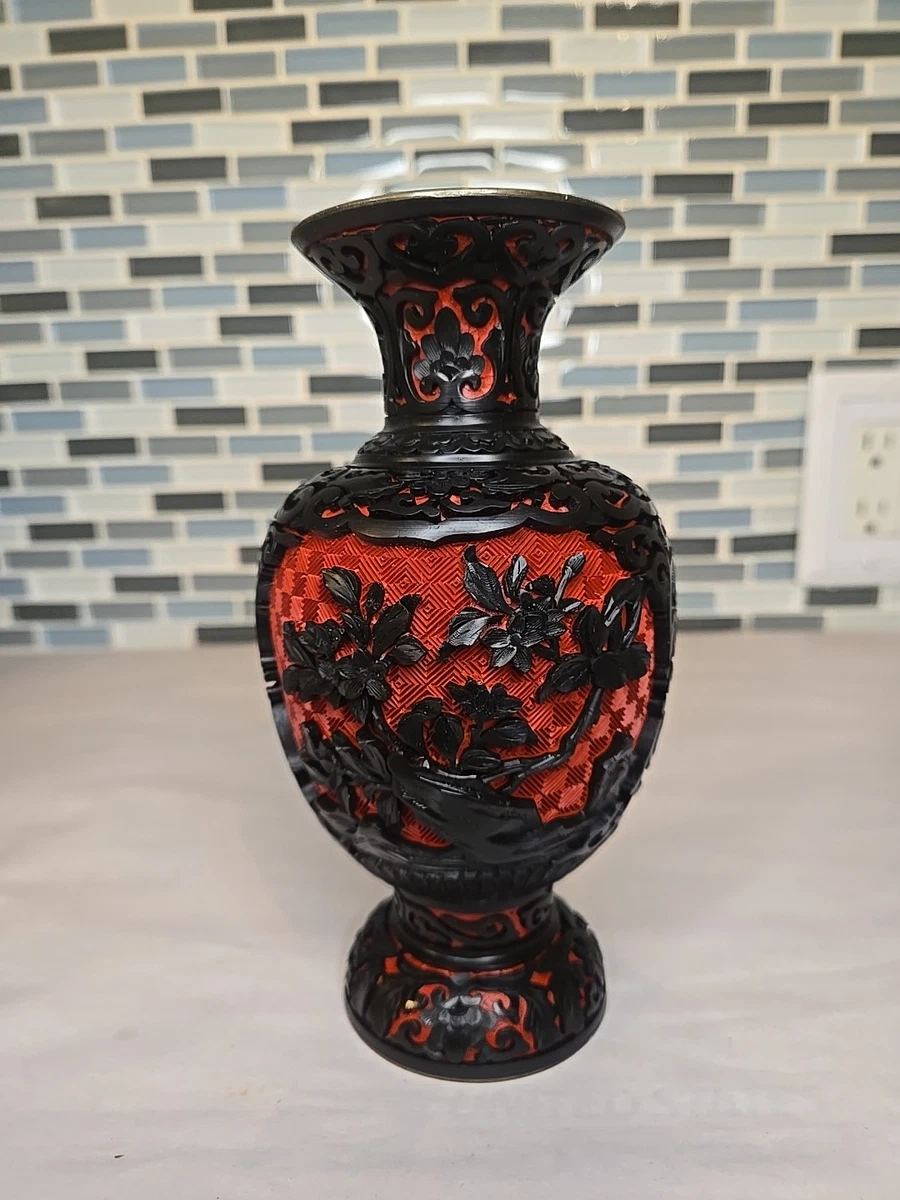 黄铜蓝色中国古董花瓶| eBay