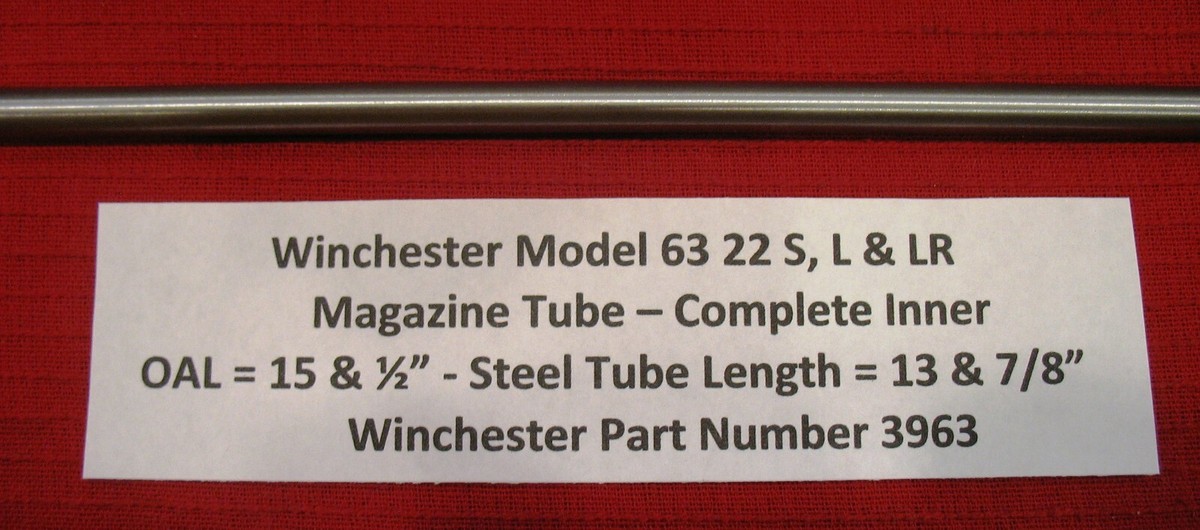 Winchester Model 63 .22 Rifle Steel Inner Tube - Part No 3963 | eBay