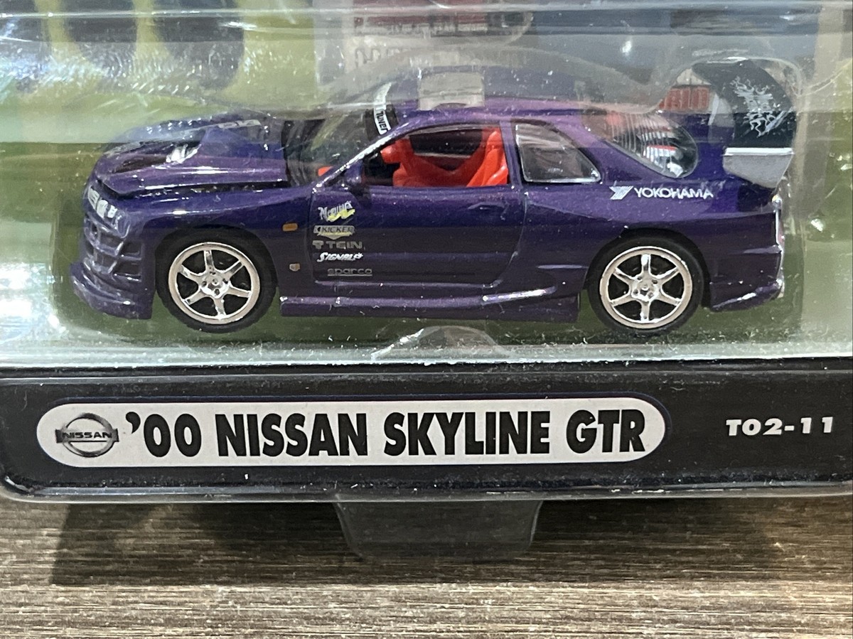 2000 NISSAN SKYLINE GTR '00 PURPLE 1/64 MUSCLE MACHINES 1:64