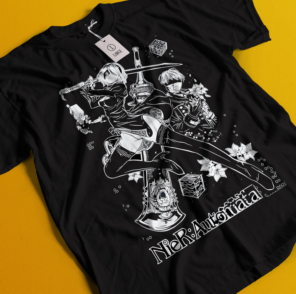 Nier Automata T-Shirt YoRHa 2A Shirt 2B 9S Emil Tshirt Anime Kaine