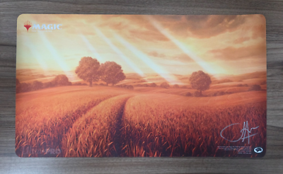 Magic the Gathering Unstable Plains Playmat John Avon Signed | eBay
